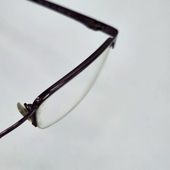 💜Vintage Versace Plum Rimless Eyeglasses & Hardshell Case - Picture 9 of 16